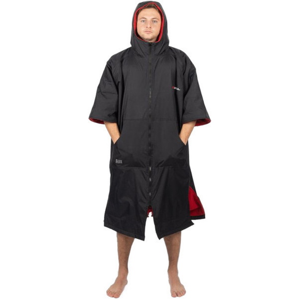 2025 GUL Evorobe Hooded Changing Robe & Gul 5L Heavy Duty Dry Bag Bundle AC0128NAV1 - Black / Red